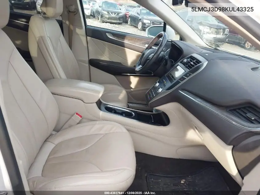 5LMCJ3D98KUL43325 2019 Lincoln Mkc Reserve