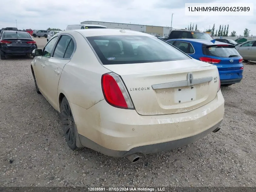 2009 Lincoln Mks VIN: 1LNHM94R69G625989 Lot: 12039591