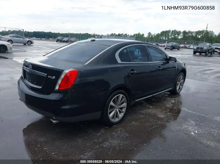 2009 Lincoln Mks VIN: 1LNHM93R79G600858 Lot: 39558028