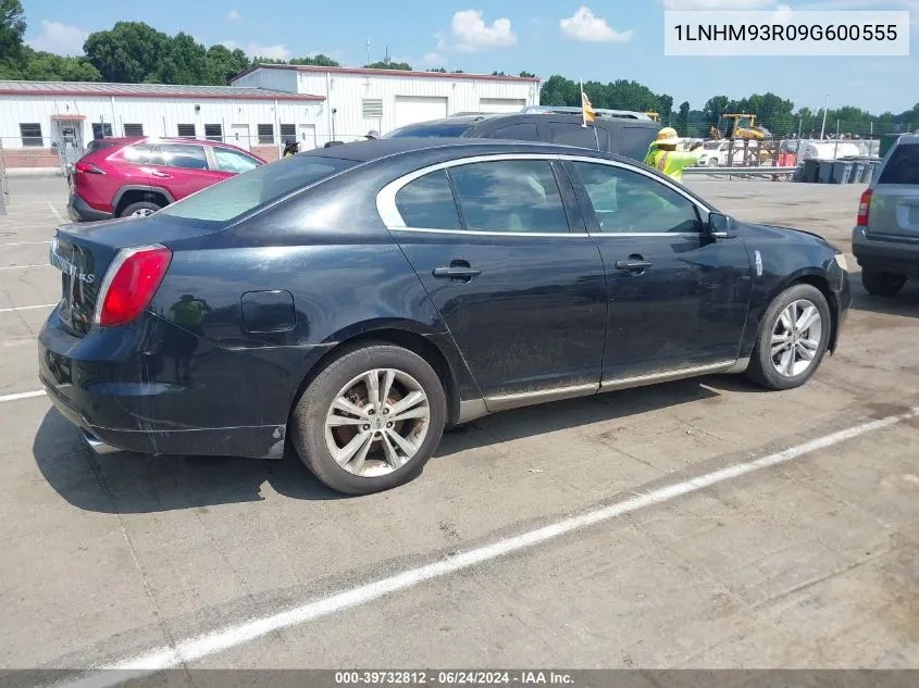 2009 Lincoln Mks VIN: 1LNHM93R09G600555 Lot: 39732812