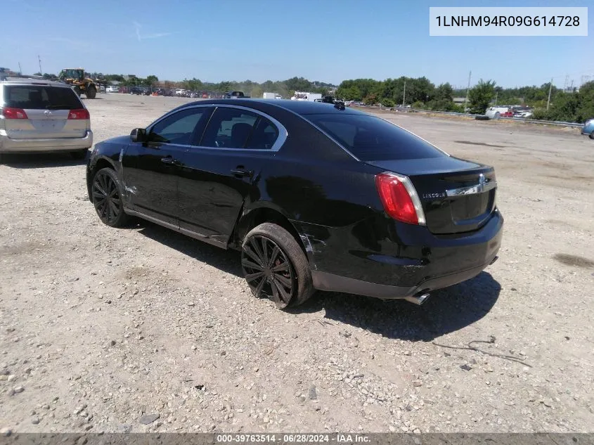 2009 Lincoln Mks VIN: 1LNHM94R09G614728 Lot: 39763514