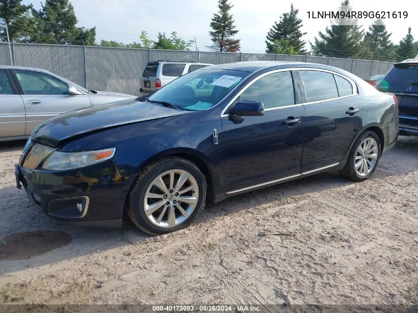 2009 Lincoln Mks VIN: 1LNHM94R89G621619 Lot: 40173093