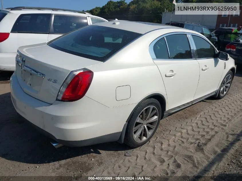 2009 Lincoln Mks VIN: 1LNHM93RX9G625950 Lot: 40313569