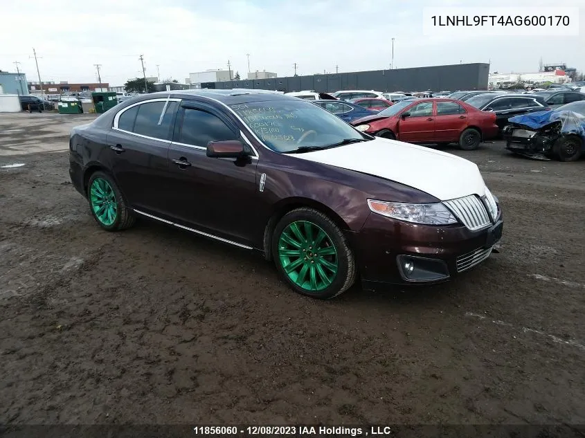 2010 Lincoln Mks VIN: 1LNHL9FT4AG600170 Lot: 11856060