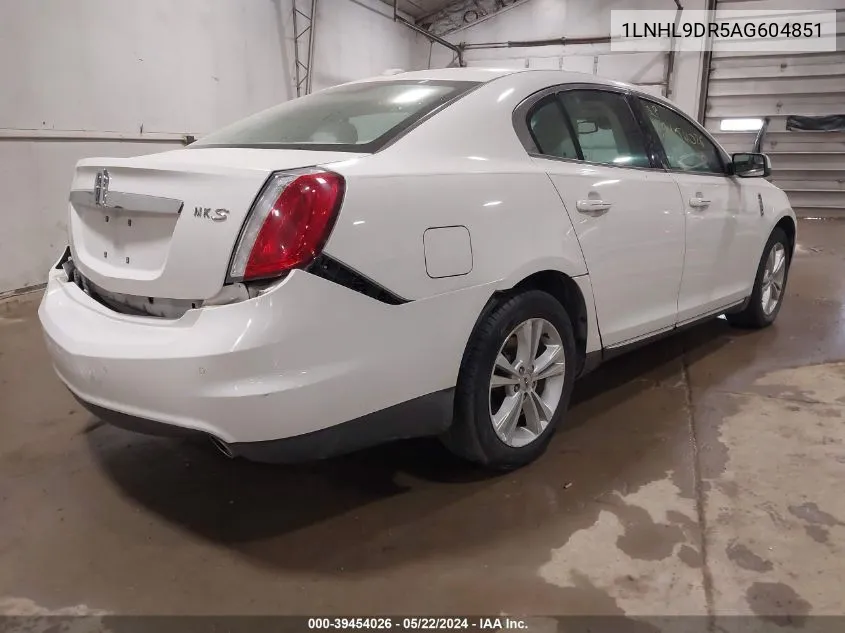 2010 Lincoln Mks VIN: 1LNHL9DR5AG604851 Lot: 39454026