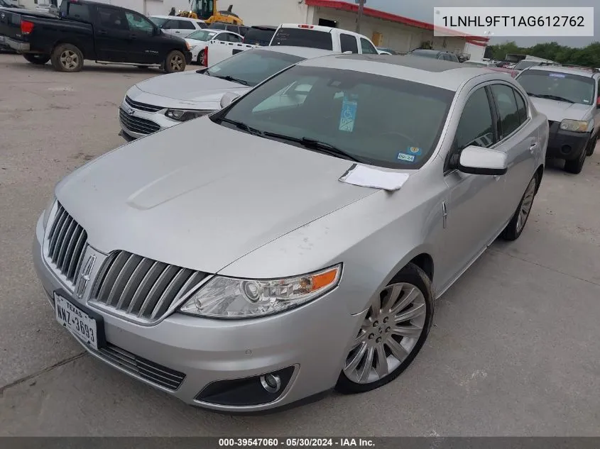 2010 Lincoln Mks Ecoboost VIN: 1LNHL9FT1AG612762 Lot: 39547060