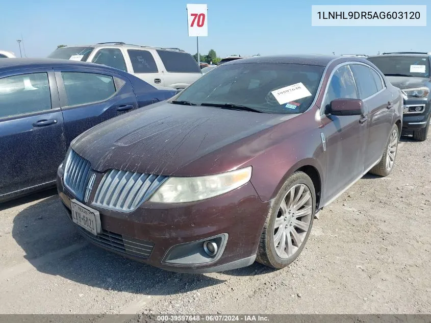 1LNHL9DR5AG603120 2010 Lincoln Mks