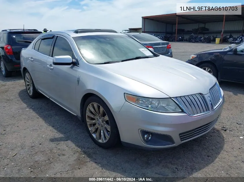 2010 Lincoln Mks Ecoboost VIN: 1LNHL9FT8AG610703 Lot: 39611442