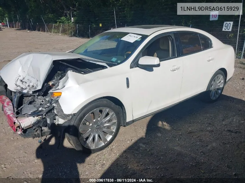 2010 Lincoln Mks VIN: 1LNHL9DR5AG615929 Lot: 39617838