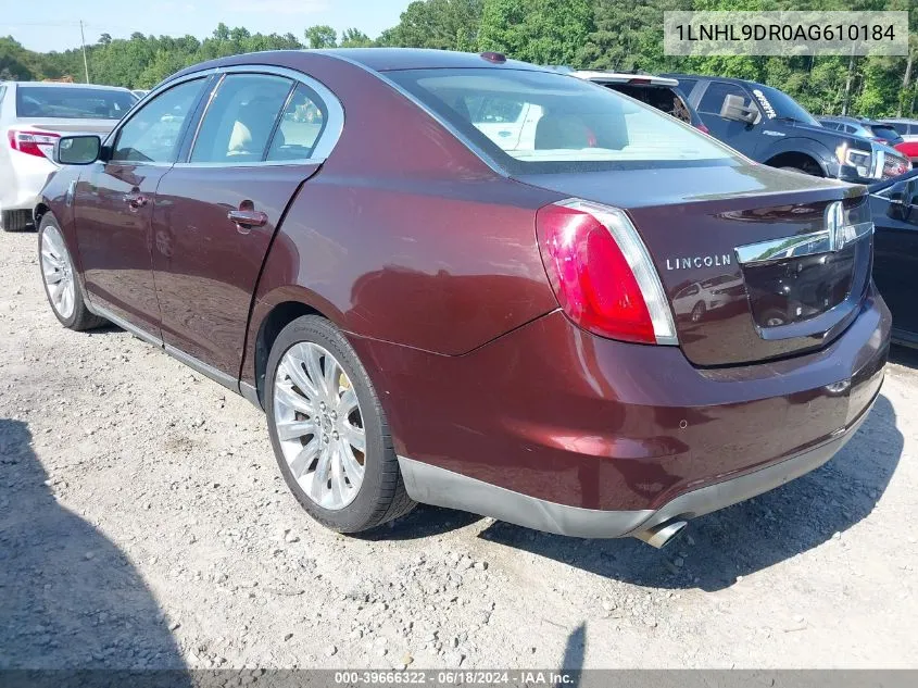 2010 Lincoln Mks VIN: 1LNHL9DR0AG610184 Lot: 39666322