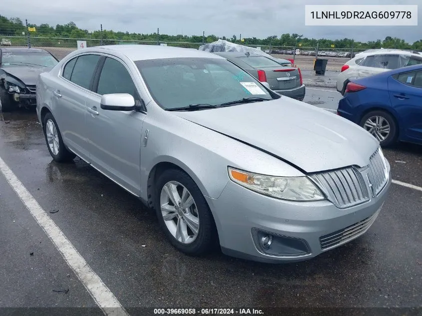 1LNHL9DR2AG609778 2010 Lincoln Mks