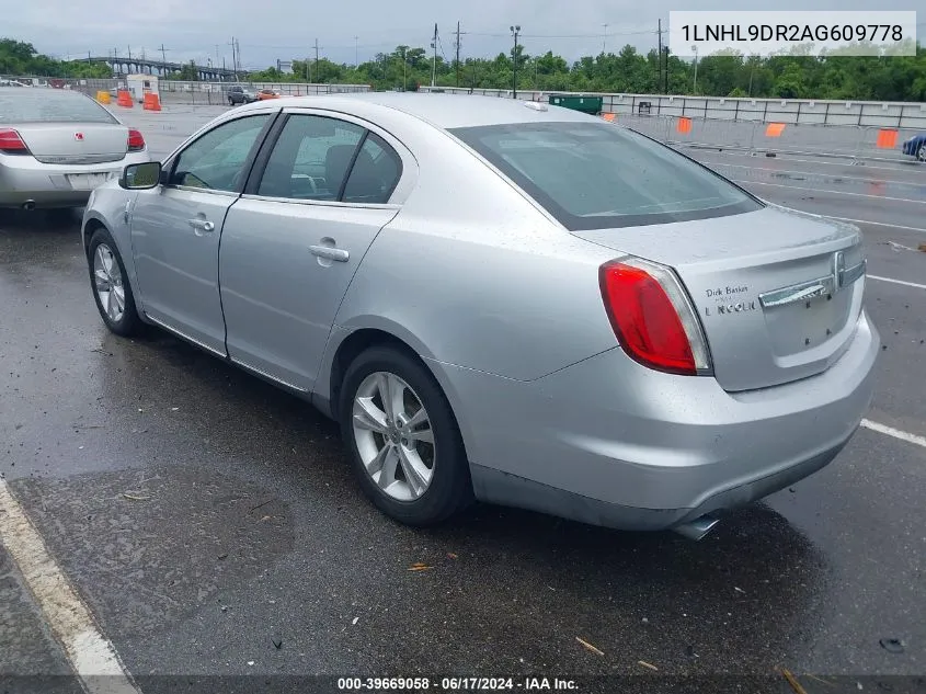 1LNHL9DR2AG609778 2010 Lincoln Mks