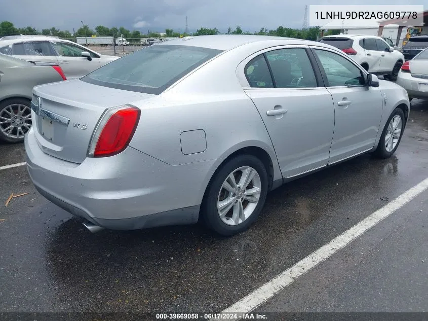 2010 Lincoln Mks VIN: 1LNHL9DR2AG609778 Lot: 39669058