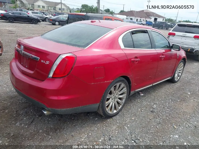 2010 Lincoln Mks VIN: 1LNHL9DR2AG605570 Lot: 39748176