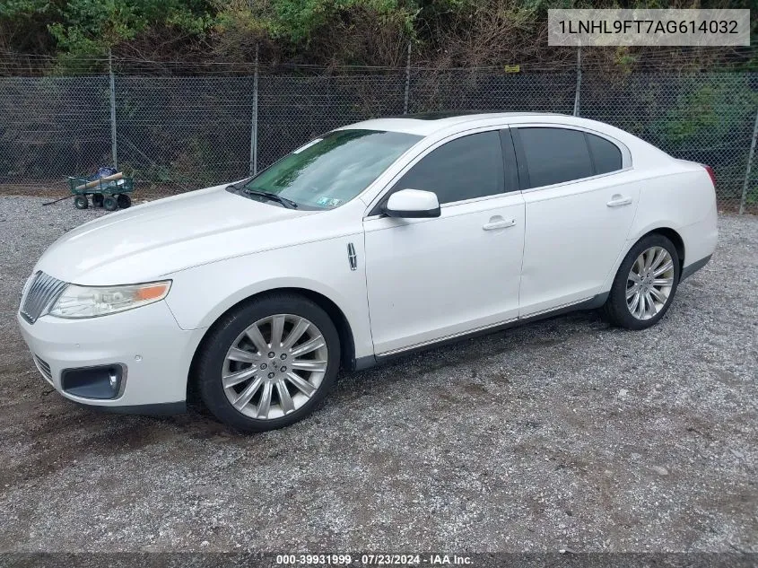 2010 Lincoln Mks Ecoboost VIN: 1LNHL9FT7AG614032 Lot: 39931999