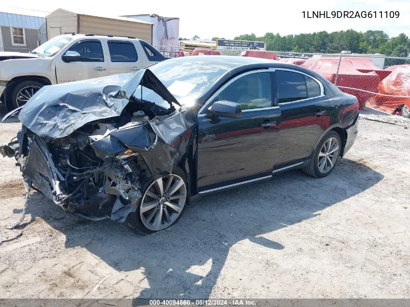 2010 Lincoln Mks VIN: 1LNHL9DR2AG611109 Lot: 40094560