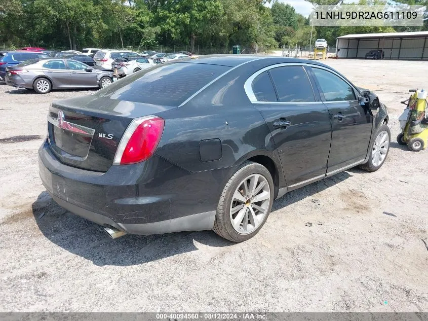 1LNHL9DR2AG611109 2010 Lincoln Mks