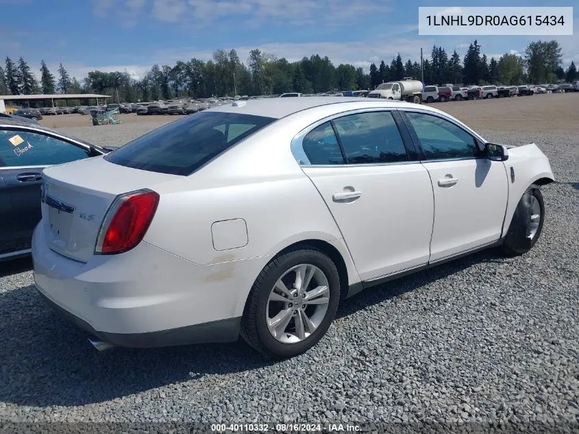 2010 Lincoln Mks VIN: 1LNHL9DR0AG615434 Lot: 40110332