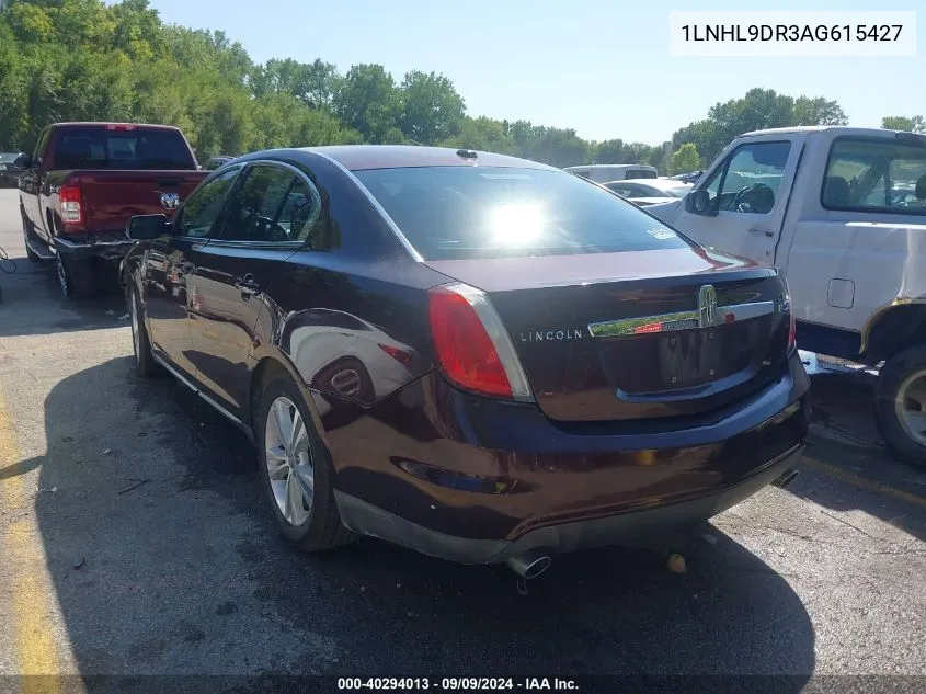 2010 Lincoln Mks VIN: 1LNHL9DR3AG615427 Lot: 40294013