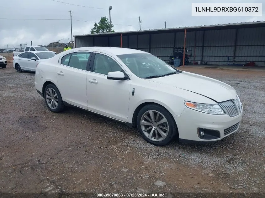 2011 Lincoln Mks VIN: 1LNHL9DRXBG610372 Lot: 39870863