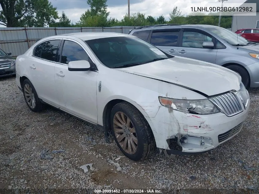 2011 Lincoln Mks VIN: 1LNHL9DR3BG612982 Lot: 39991452