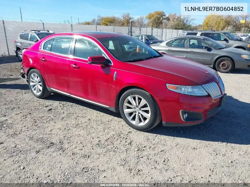 1LNHL9ER7BG604852 2011 Lincoln Mks