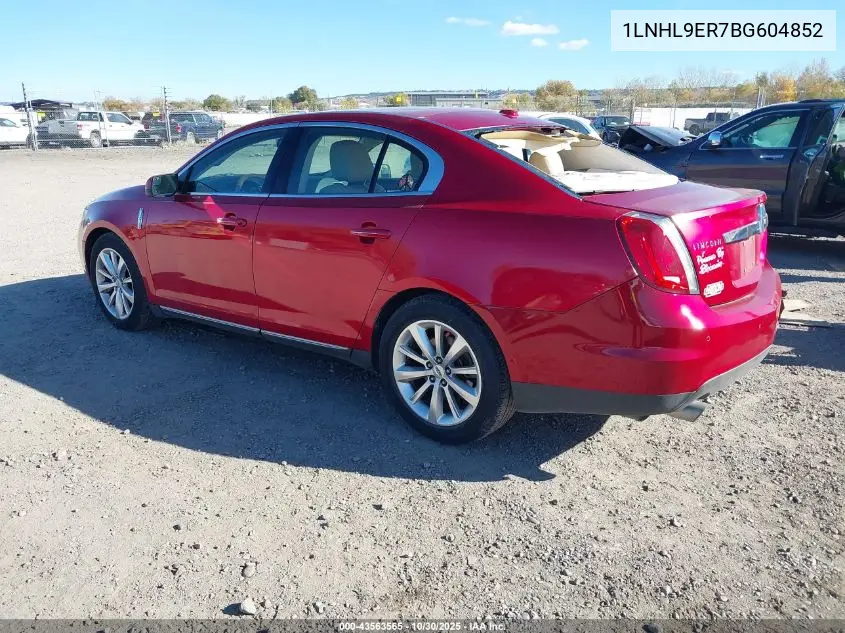 1LNHL9ER7BG604852 2011 Lincoln Mks