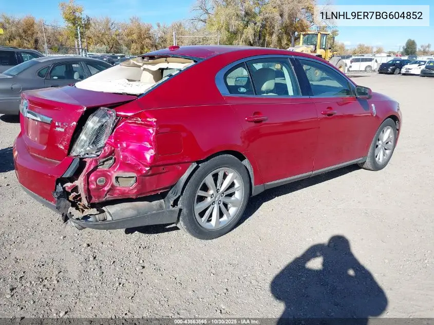 1LNHL9ER7BG604852 2011 Lincoln Mks