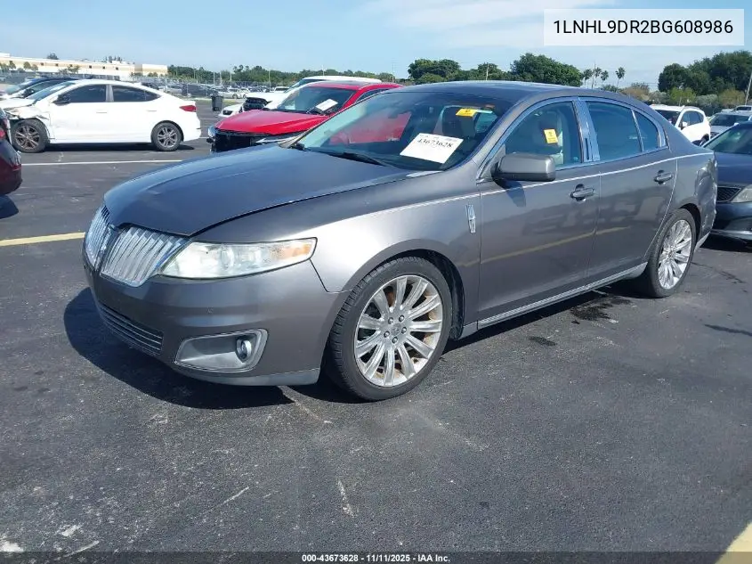 1LNHL9DR2BG608986 2011 Lincoln Mks