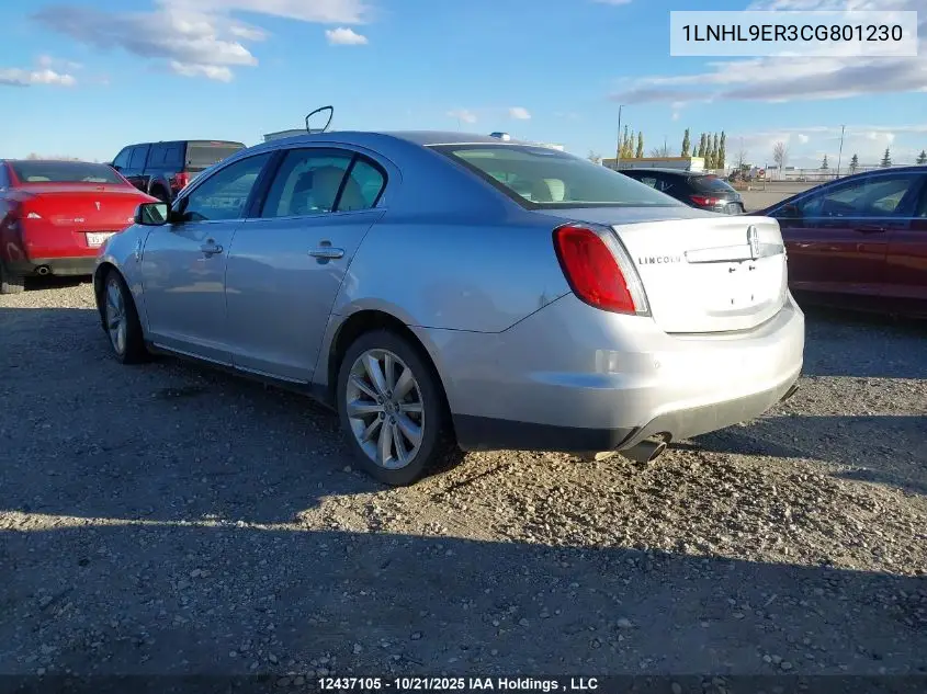 1LNHL9ER3CG801230 2012 Lincoln Mks