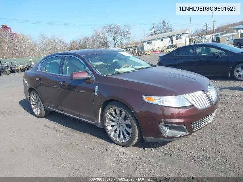 2012 Lincoln Mks VIN: 1LNHL9ER8CG801529 Lot: 38035670