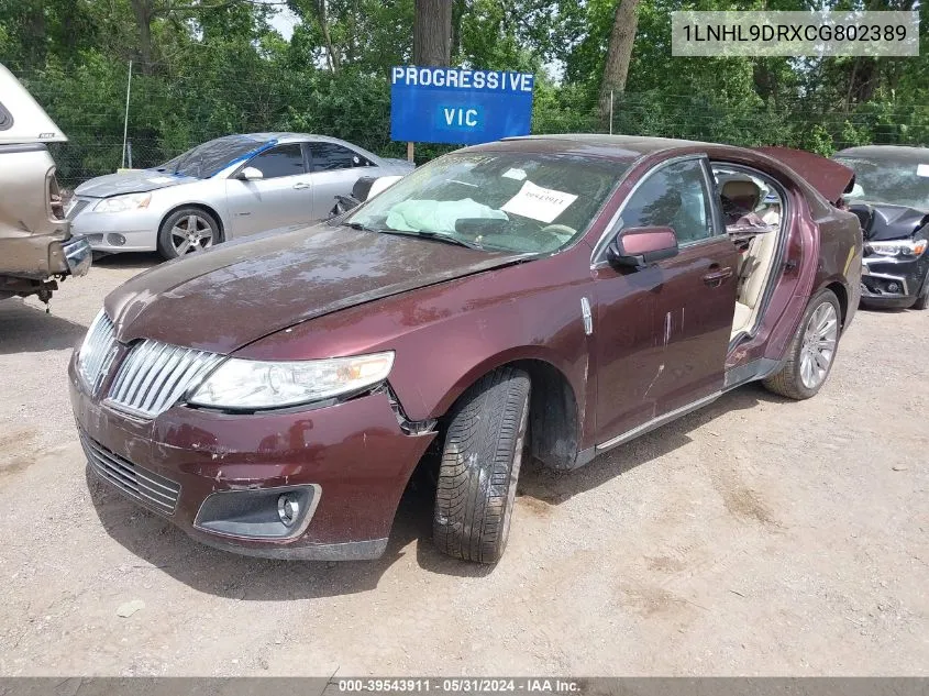 1LNHL9DRXCG802389 2012 Lincoln Mks