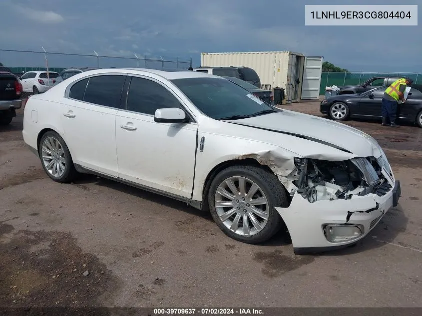 2012 Lincoln Mks VIN: 1LNHL9ER3CG804404 Lot: 39709637