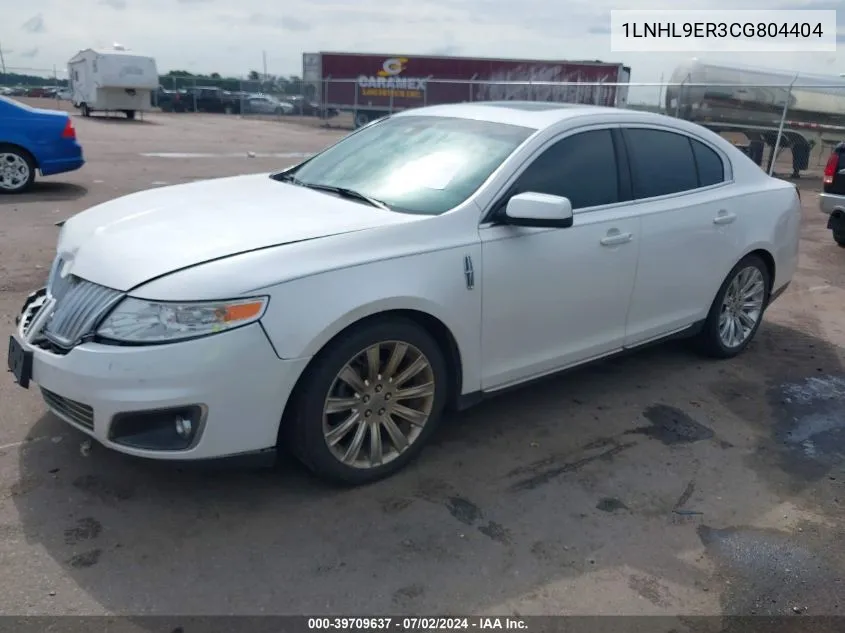 2012 Lincoln Mks VIN: 1LNHL9ER3CG804404 Lot: 39709637