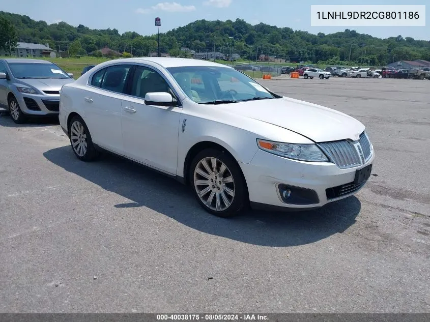 2012 Lincoln Mks VIN: 1LNHL9DR2CG801186 Lot: 40038175