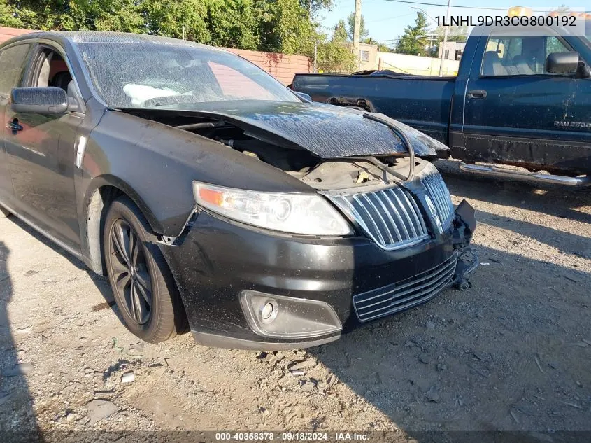 2012 Lincoln Mks VIN: 1LNHL9DR3CG800192 Lot: 40358378