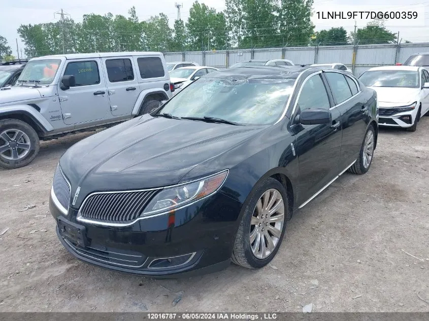 1LNHL9FT7DG600359 2013 Lincoln Mks