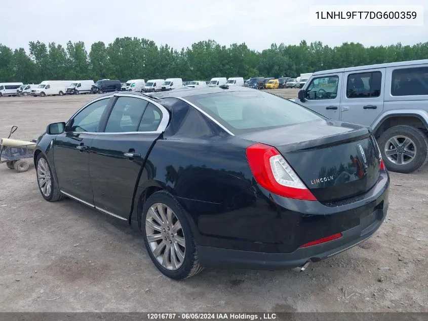 1LNHL9FT7DG600359 2013 Lincoln Mks