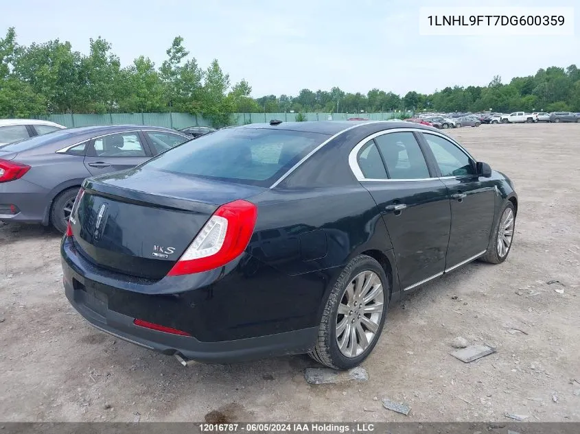 1LNHL9FT7DG600359 2013 Lincoln Mks