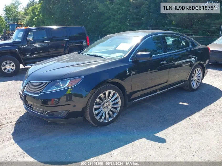 2013 Lincoln Mks VIN: 1LNHL9DK6DG618751 Lot: 39446305