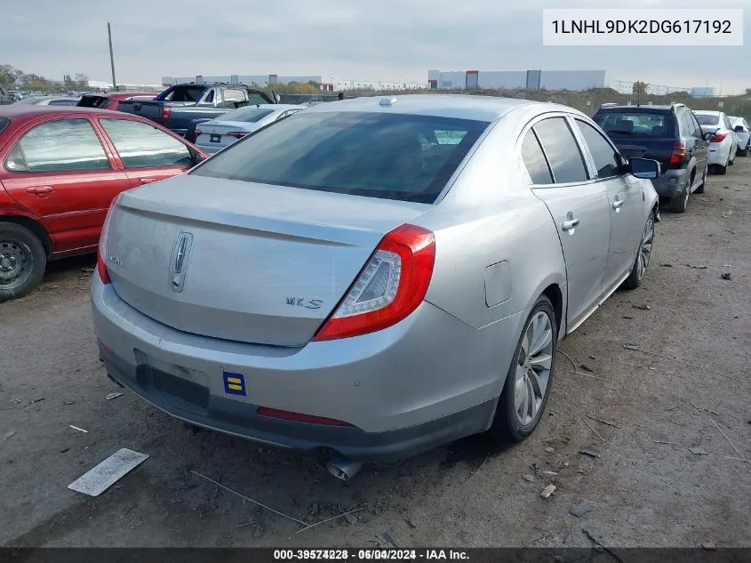 2013 Lincoln Mks VIN: 1LNHL9DK2DG617192 Lot: 39574228