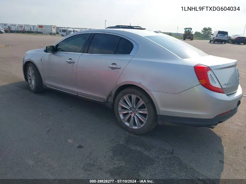 1LNHL9FTXDG604034 2013 Lincoln Mks Ecoboost