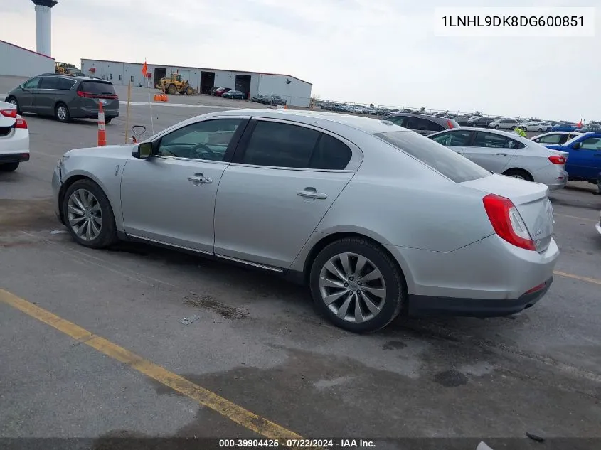 1LNHL9DK8DG600851 2013 Lincoln Mks