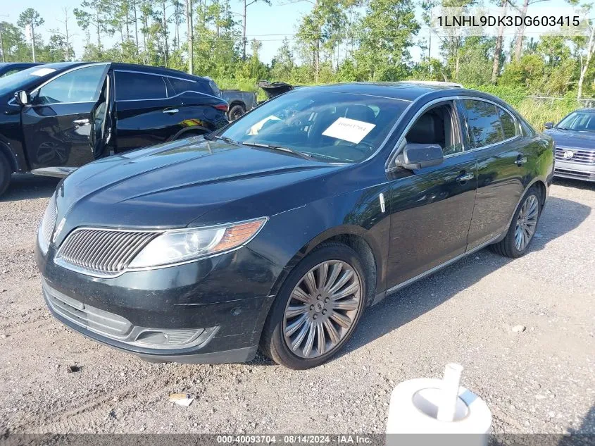 2013 Lincoln Mks VIN: 1LNHL9DK3DG603415 Lot: 40093704