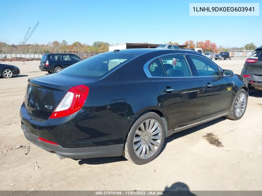 2014 Lincoln Mks VIN: 1LNHL9DK0EG603941 Lot: 37970149