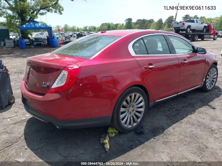 2014 Lincoln Mks VIN: 1LNHL9EK9EG611633 Lot: 39444763