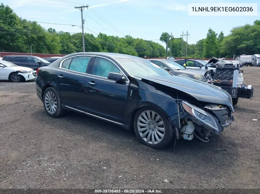 2014 Lincoln Mks VIN: 1LNHL9EK1EG602036 Lot: 39705483