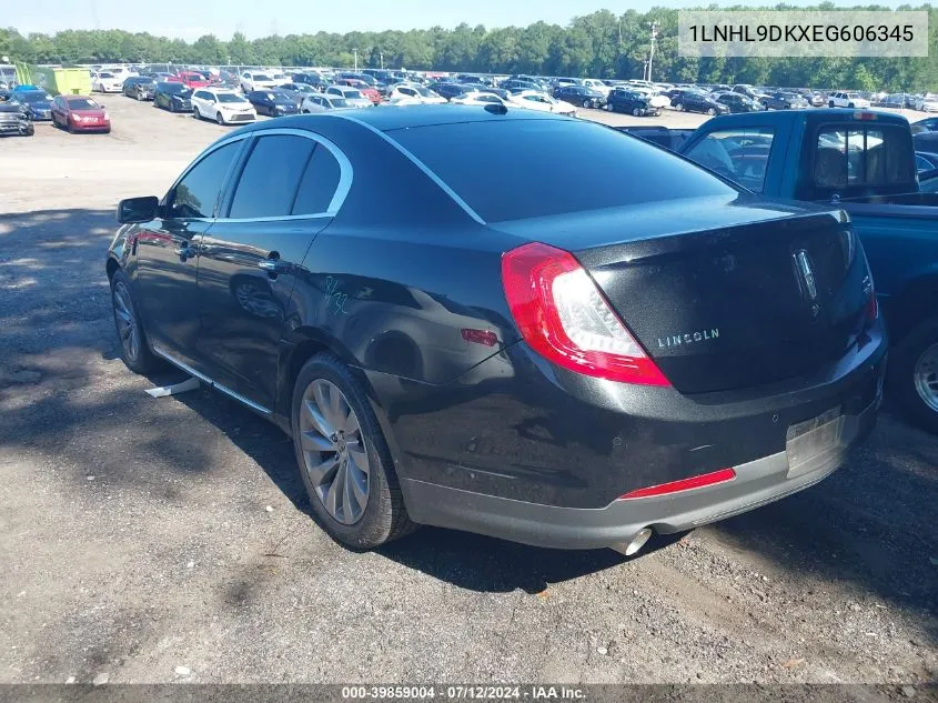 2014 Lincoln Mks VIN: 1LNHL9DKXEG606345 Lot: 39859004