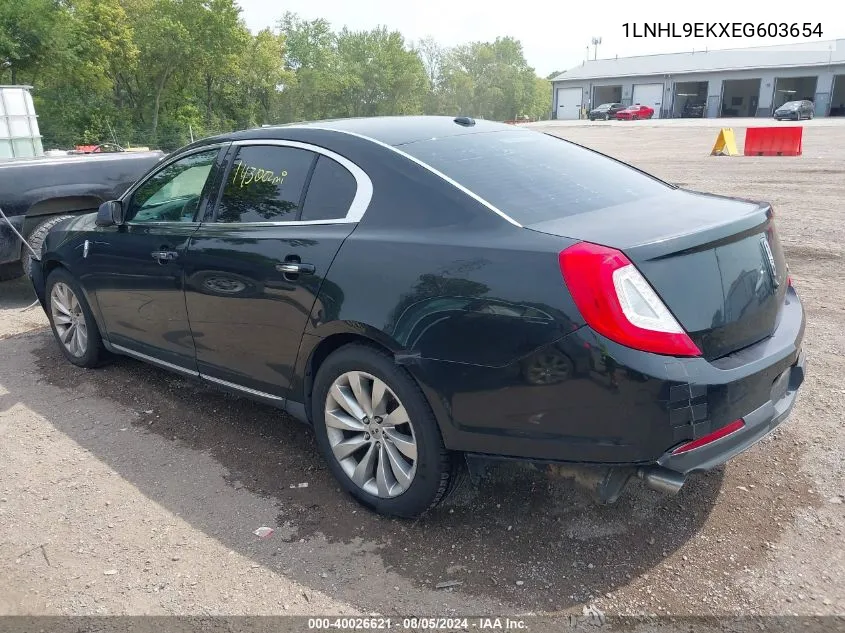 2014 Lincoln Mks VIN: 1LNHL9EKXEG603654 Lot: 40026621