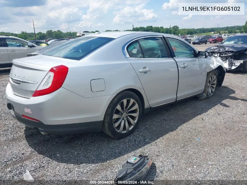 2015 Lincoln Mks VIN: 1LNHL9EK1FG605102 Lot: 39544097